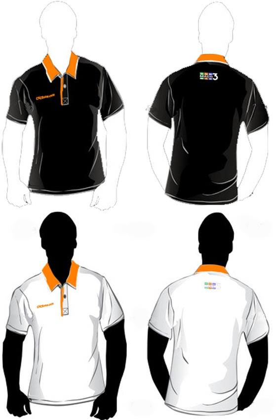 Mach3 MiniCNC Community Polo Shirt, White-M
